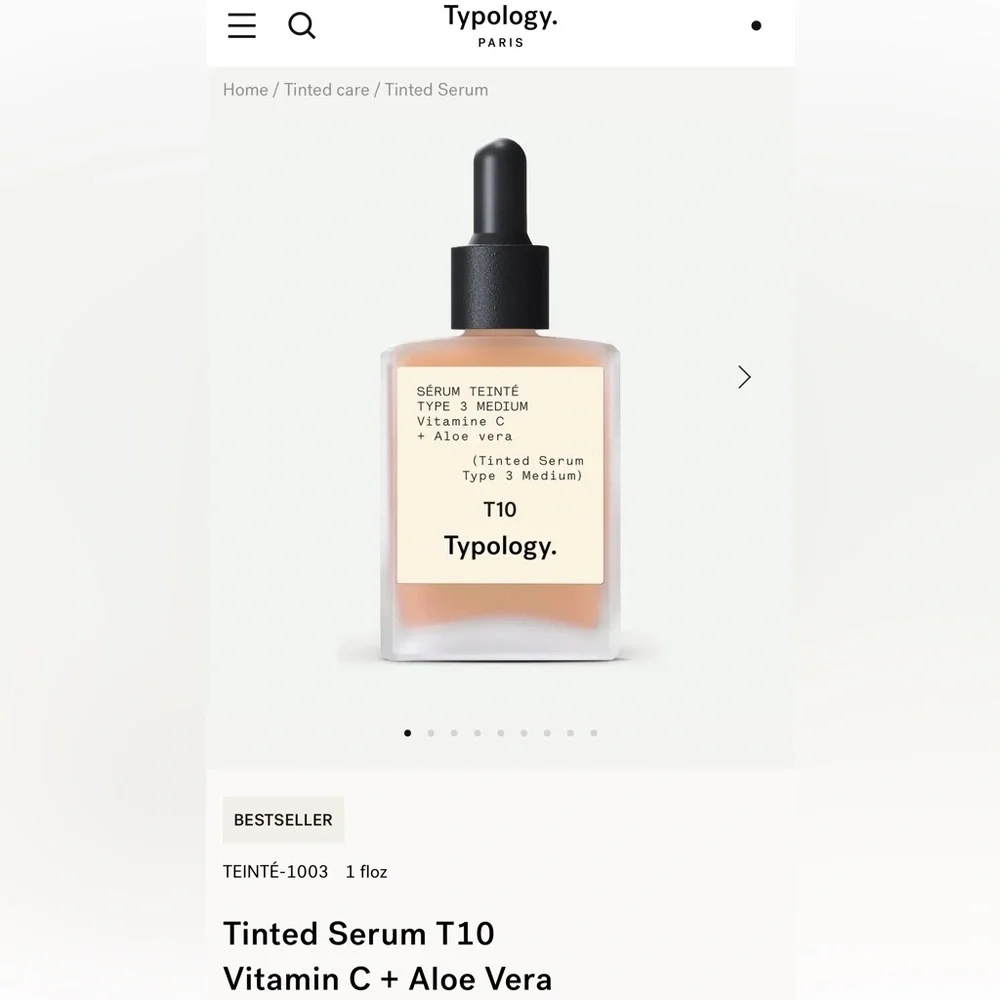 Typology Tinted Serum T10 Medium - Vitamin C & Aloe Vera - Picture 4 of 5